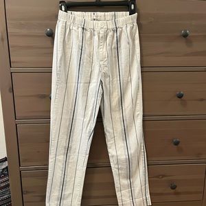 Brandy Melville White Striped Pants